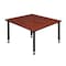 Kee Square Square Classroom Tables, 48 W, 48 L, 23-34 H, Wood, Metal TB4848CHAPBK - alternate 2
